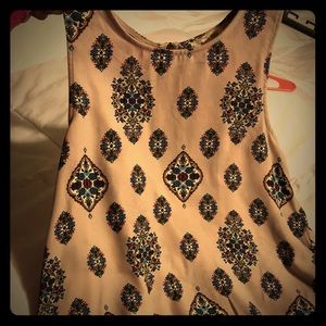 Light pink tank with zipper back